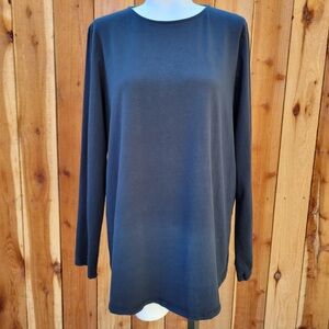 Pure Jill Black Scoop Neck Tunic Size Large